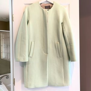 J.Crew Double Cloth Coat celery color
